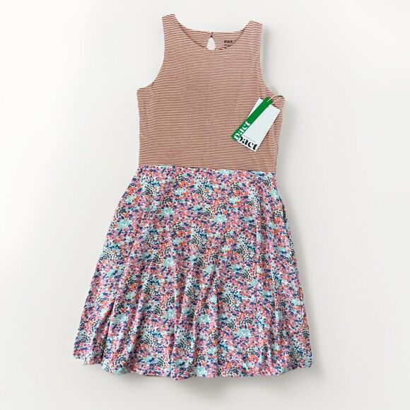 Pact Dress Womens Size Small Floral Knee Length Tank Top Pink Fit And Flare NWT - Picture 1 of 6